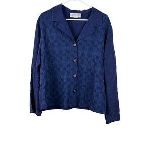 NEW VTG 90s Carole Katz Bemberg Blouse Sz XL Minimalist